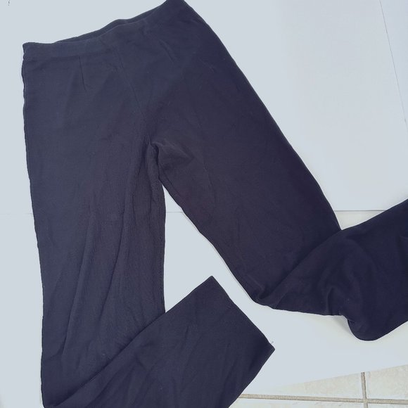 Misook Pants Knit Pull On Straight Leg Black Minimalist Career Work XSP Petite - Picture 1 of 6